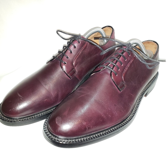 NATHA STUDIO Burgundy Derby Oxfords Shoes Men 10.5